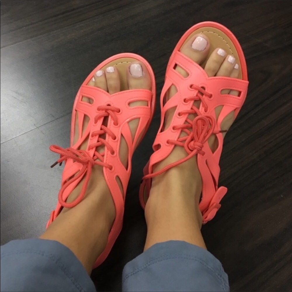 Jelly Sandals in peach